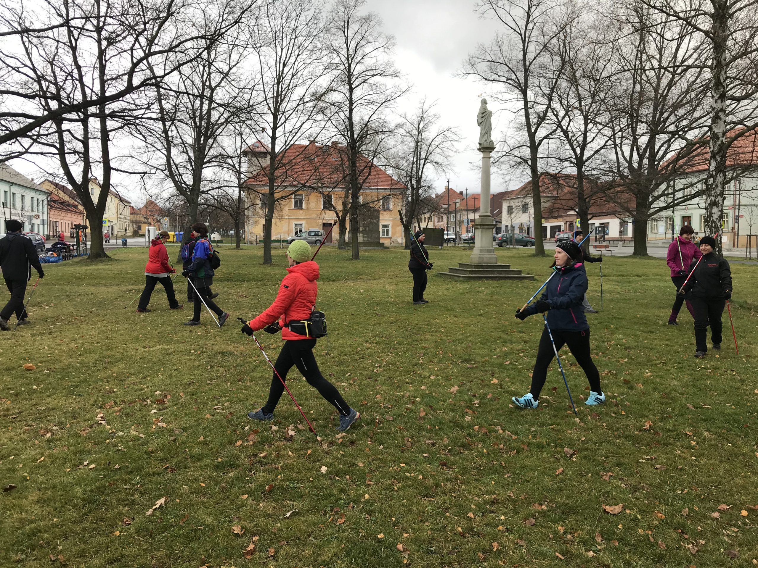 Základní kurz Nordic walking, výuka techniky, Hostomice