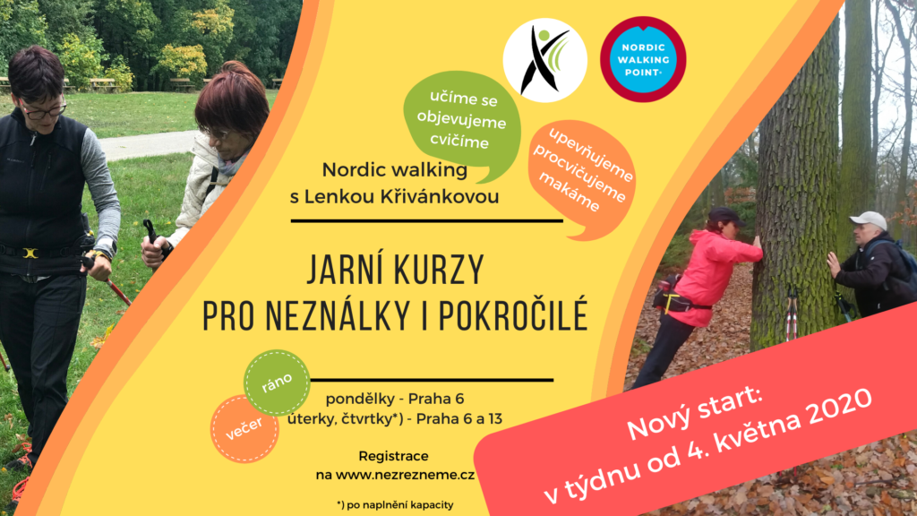 Chcete najít pohyb, u kterého (konečně) vydržíte? Potřebujete rozhýbat ztuhlé svaly, zpevnit tělo nebo se zbavit obtěžujících tuků? Kurzy nordic walking se zkušenou instruktorkou Lenkou Křivánkovou!