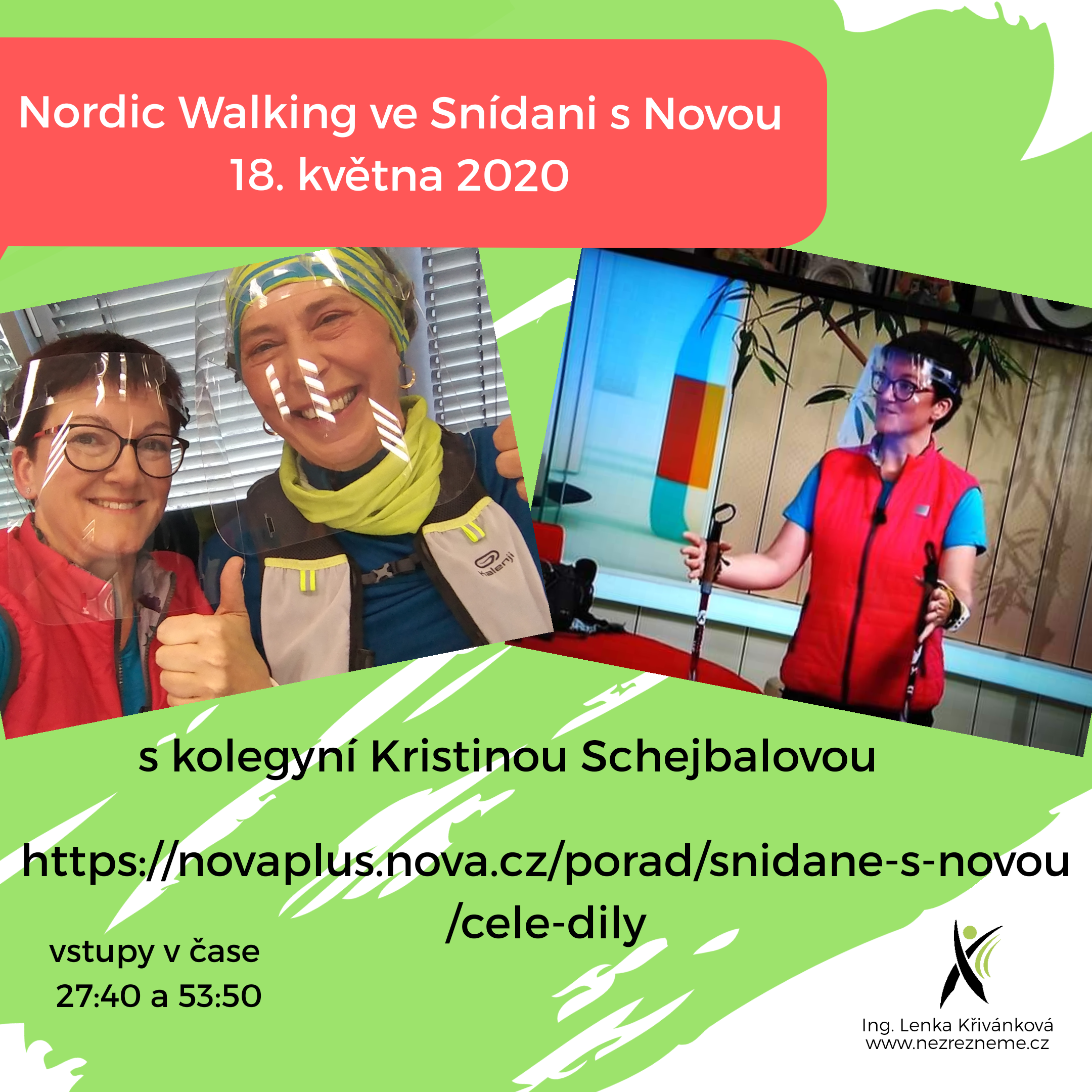 Nordic walking ve Snídani s Novou