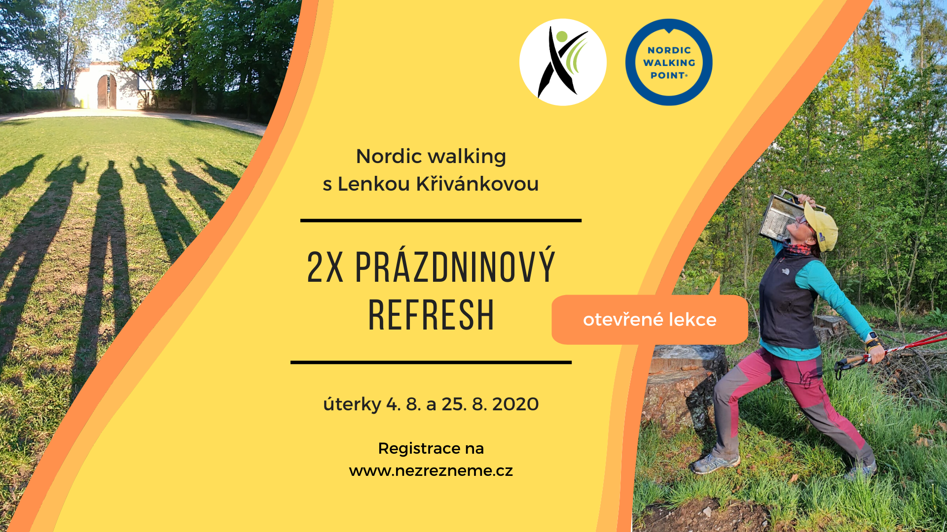 Chybí vám o prázdninách nordiková parta? Přijďte na jednu nebo obě naše srpnové refresh lekce nordic walking v Oboře Hvězda a rozhýbejte se pod vedením zkušené instruktorky! Lenka Křivánková, Nezrezneme.cz