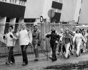 HIstoricky první skupinový nordic walking, 5. ledna 1988. (Foto: Erkki Raskinen / IS / Lehtikuva)