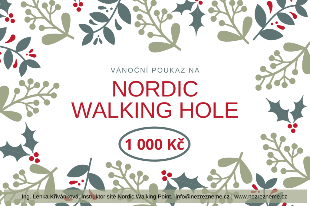 Dárkový poukaz na hole na nordic walking | Lenka Křivánková, Nezrezneme.cz