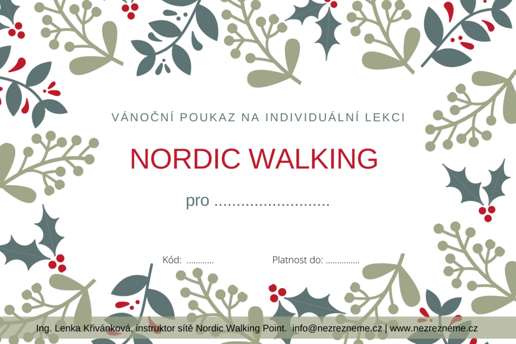 Dárkový poukaz na individuální lekci nordic walking | Lenka Křivánková, Nezrezneme.cz