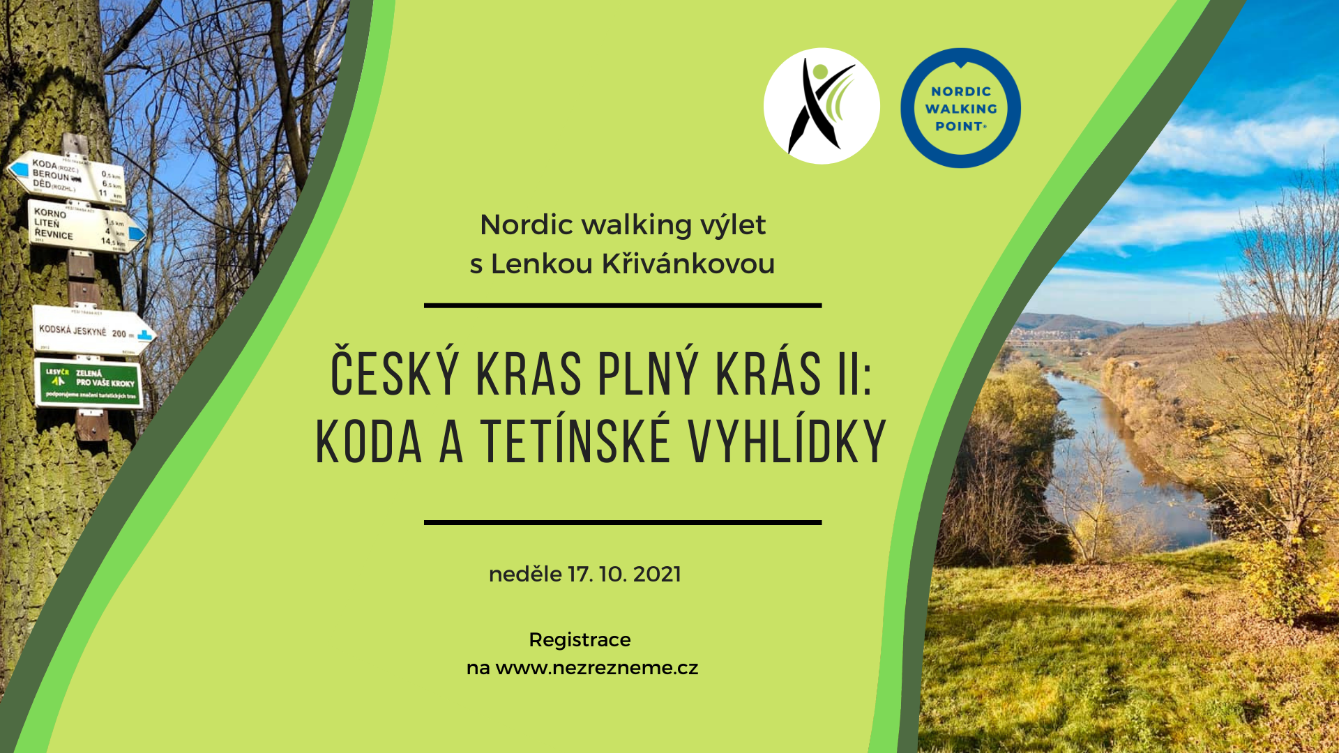 Podzimní výšlap krásnou krajinou CHKO Český kras v okolí Berouna - příroda, vyhlídky i stopy české historie. Pořádá Lenka Křivánková, Nezrezneme.cz.
