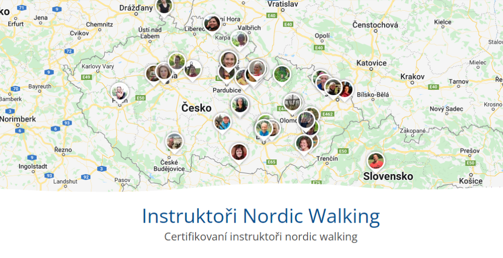 Instruktoři nordic walking s akreditací MŠMT v síti Nordic Walking Point