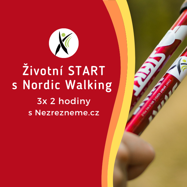 Balíček Životní START s Nordic Walking: 3 lekce kondiční chůze pro ty, kteří to myslí vážně. Vede Lenka Křivánková